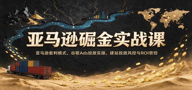 亚马逊掘金实战课：亚马逊套利模式，谷歌Ads投放实操，建站投放风控与ROI管控-百科网_分享创业项目_网上赚钱方法