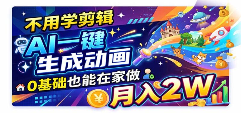 AI动画彻底爆了！一单500~800，全程派单，小白也能月入2W+-百科网_分享创业项目_网上赚钱方法
