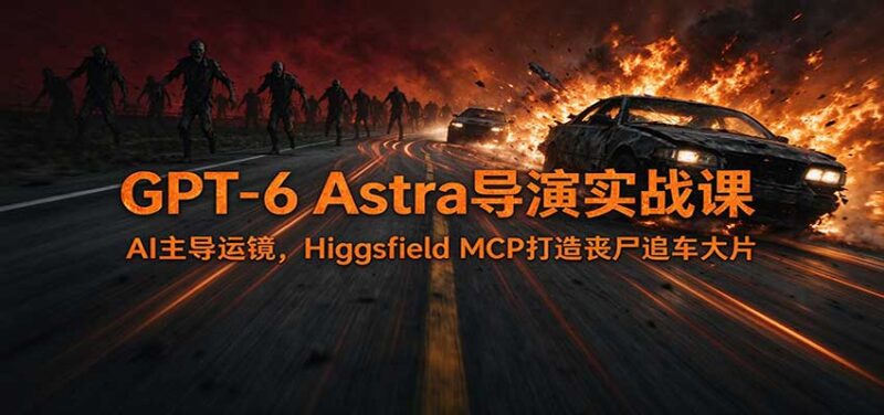 GPT-6 Astra导演实战课:AI主导运镜,Higgsfield MCP打造丧尸追车大片-百科网_分享创业项目_网上赚钱方法