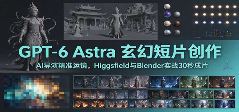 GPT-6 Astra 玄幻短片创作：AI导演精准运镜，Higgsfield与Blender实战30秒成片-百科网_分享创业项目_网上赚钱方法
