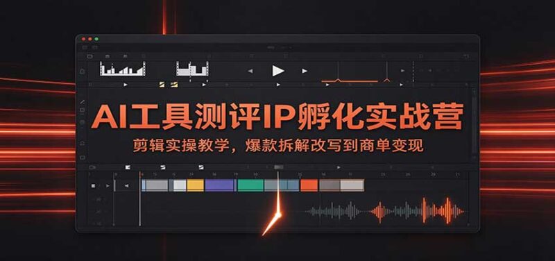 AI工具测评IP孵化实战营：剪辑实操教学，爆款拆解改写到商单变现-百科网_分享创业项目_网上赚钱方法