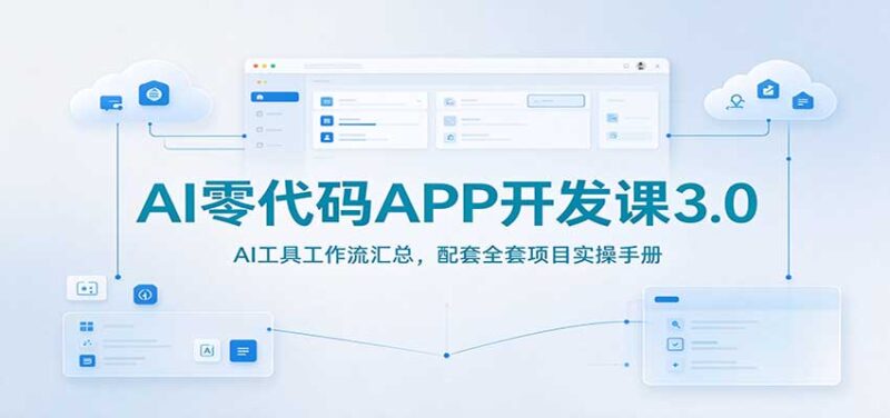 AI零代码APP开发课3.0：AI工具工作流汇总，配套全套项目实操手册-百科网_分享创业项目_网上赚钱方法