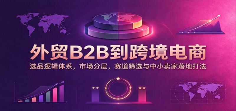 外贸B2B到跨境电商：选品逻辑体系，市场分层，赛道筛选与中小卖家落地打法-百科网_分享创业项目_网上赚钱方法