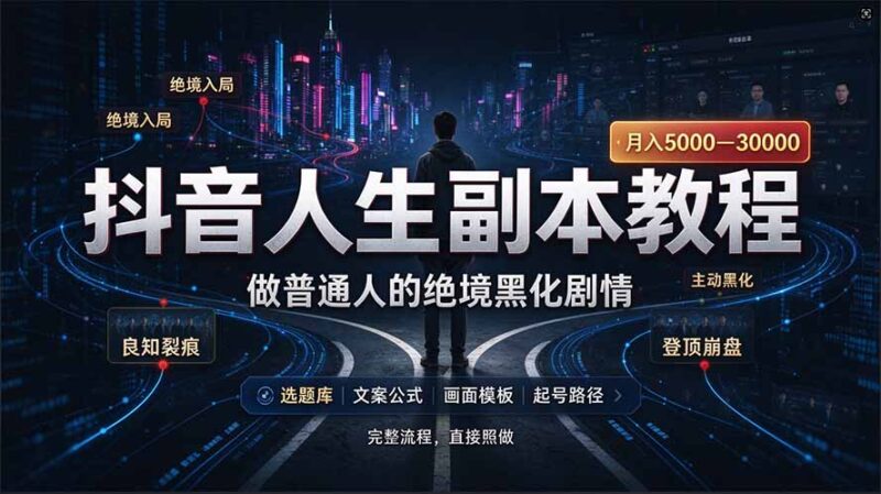 抖音爆火AI人生副本赛道，28作品涨粉33万粉丝，看完自己便可产出爆款-百科网_分享创业项目_网上赚钱方法