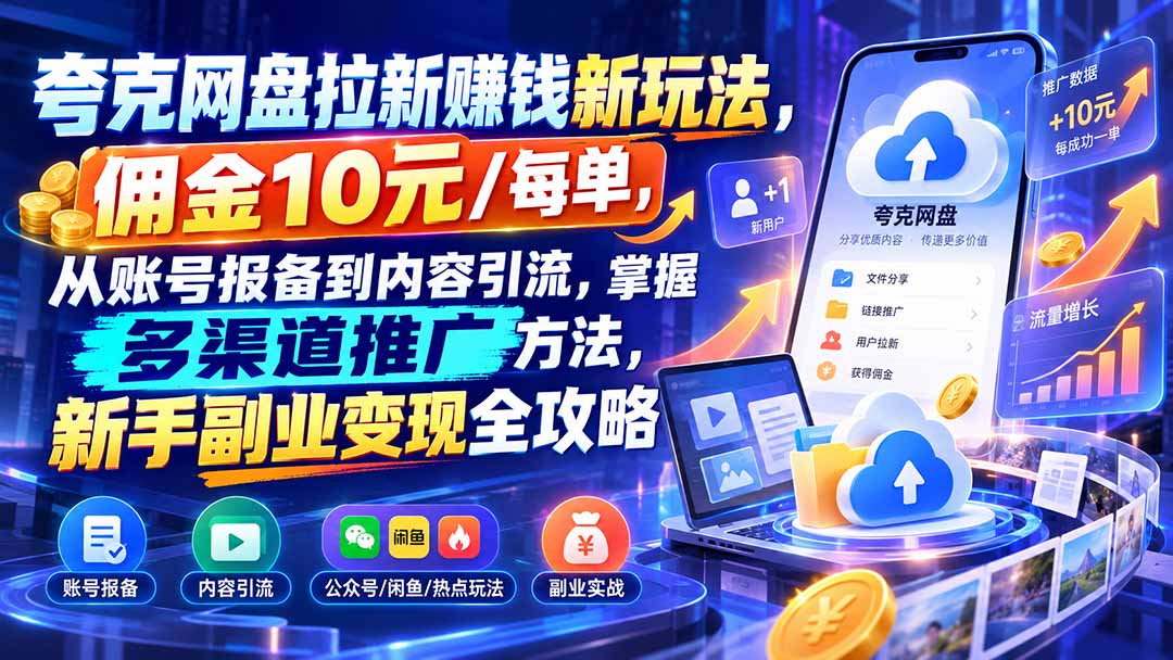 (21108期)夸克网盘拉新赚钱新玩法,佣金10元/每单,从账号报备到内容引流,掌握多渠道推广方法,新手副业变现全攻略 20261022150055-6ada252748194.jpg