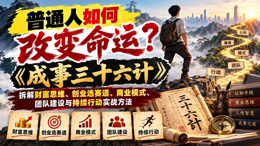 (21130期)普通人如何改变命运?《成事三十六计》拆解财富思维、创业选赛道、商业模式、团队建设与持续行动实战方法 20261024050148-6adc3bbc6dc90.jpg