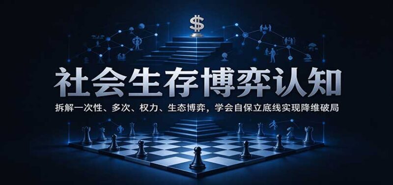 社会生存博弈认知：拆解一次性、多次、权力、生态博弈，学会自保立底线实现降维破局-百科网_分享创业项目_网上赚钱方法