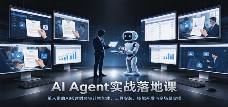 AI Agent实战落地课：单人借助AI搭建财务审计智能体，工具安装、技能开发与多场景实操-百科网_分享创业项目_网上赚钱方法